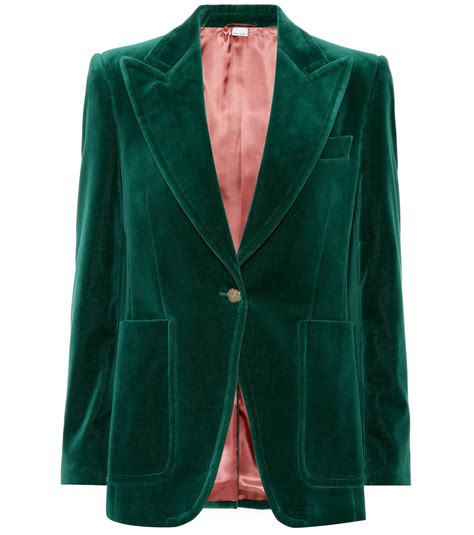 gucci velvet blazer womens